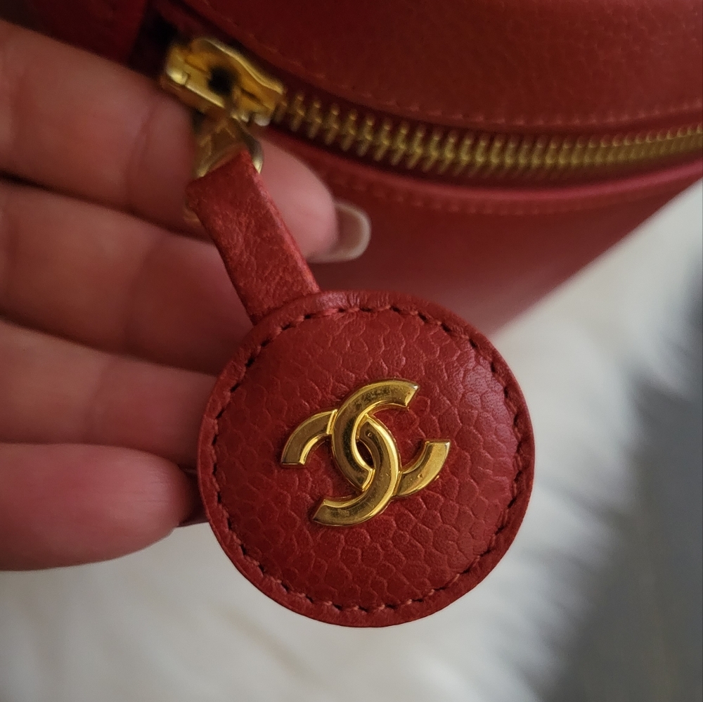Authentic Red Chanel Vanity Case - image 4